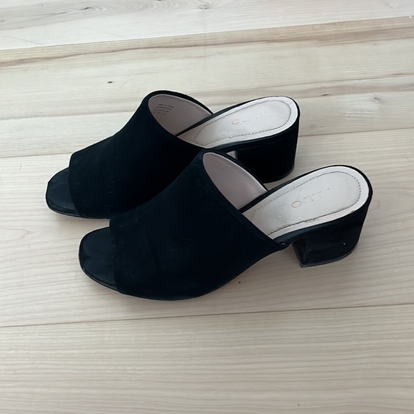 Aldo Black Suede Mules - Picture 2 of 3
